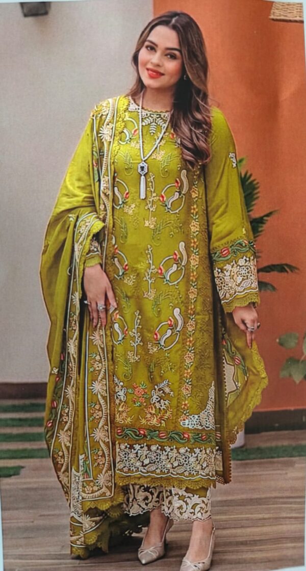 Maria.B Luxury LAWN Chiikankari Multi 3 Piece Unstitched - D#1118