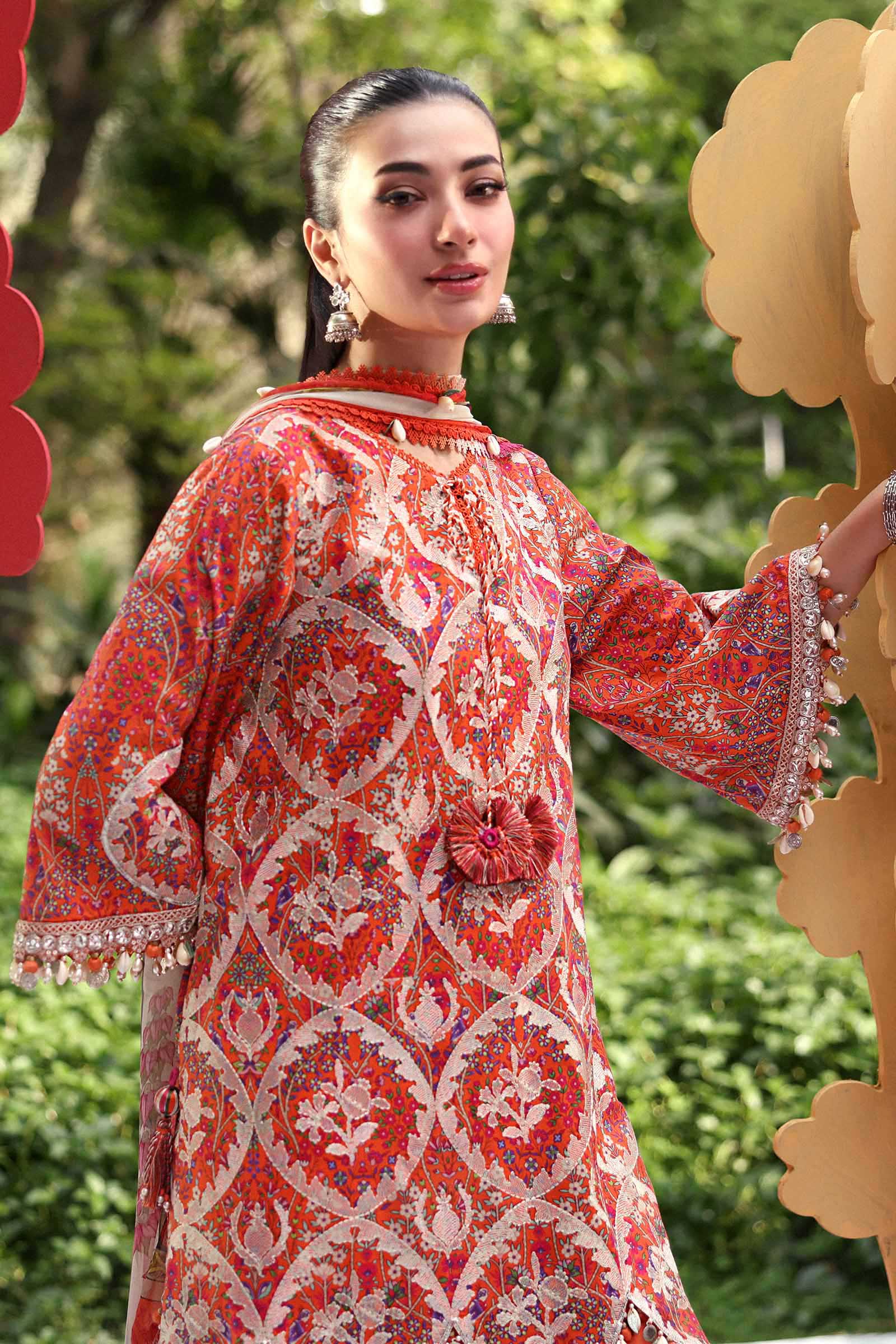 3 Piece Unstitched Embroidered Lawn Suit