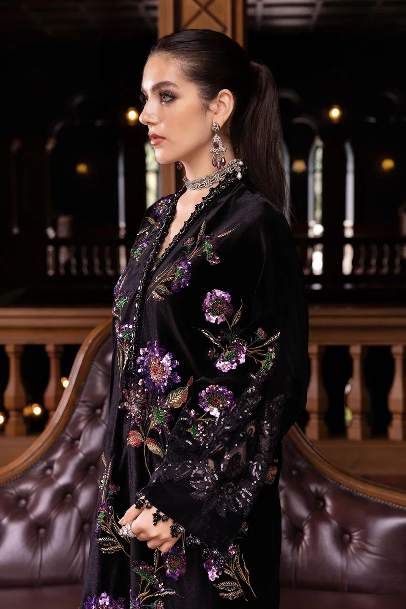 Maria B Sheesha Silk Hand Embellished & Embroidered 3 Piece Dress
