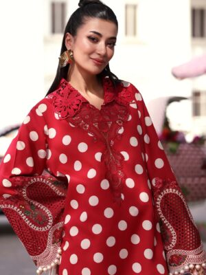 3 Piece Unstitched Embroidered Lawn Suit