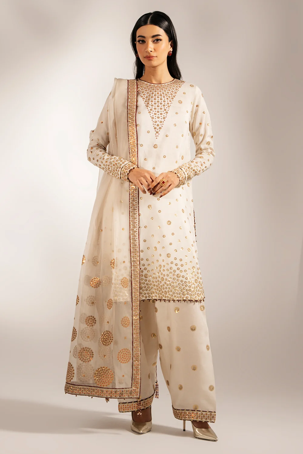 Jazmin Embroidered Raw Silk UR-7053