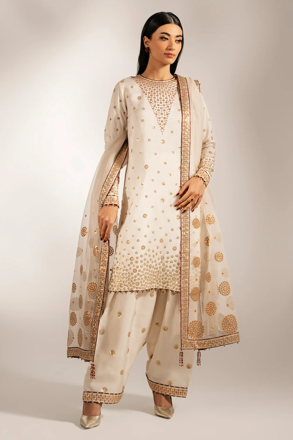 Jazmin Embroidered Raw Silk UR-7053