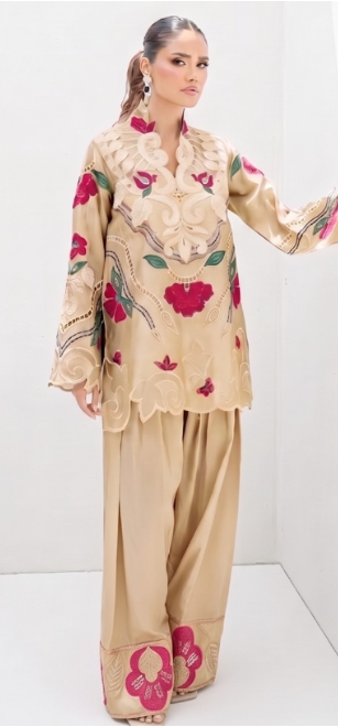 2pcs Silk Rose Gold Laser Nadia Farooqi