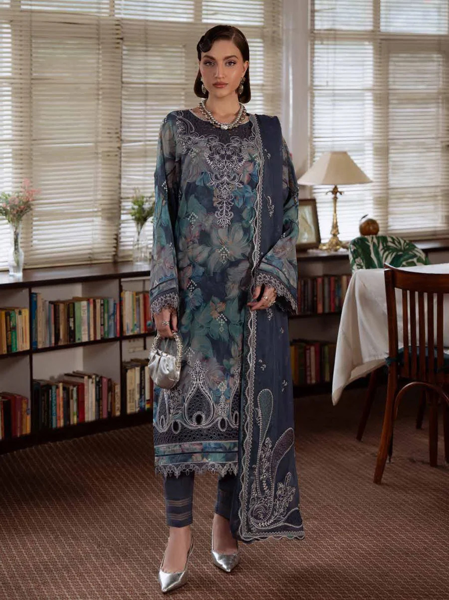 NUREH Maya Embroidered Swiss Lawn Unstitched 3Pc Suit